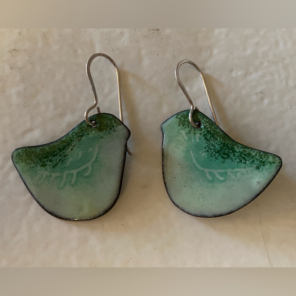 Sweet Enamel Bird Earrings